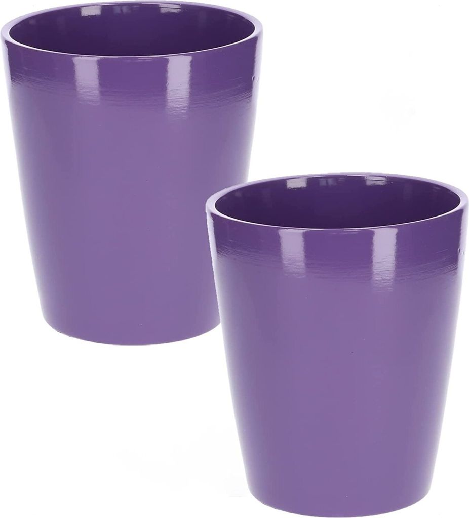 KOTARBAU® 2er Set Keramik Blumentopf Übertopf für Orchideen Produktbild 