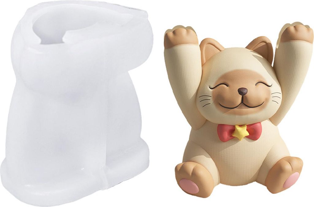 Ermutigende Tierformen, Panda-, Frosch- und Katzenform, Silikon-DIY-Bastelset für Harzgips, Motivationsschilder, Nachrichtenclip-Form