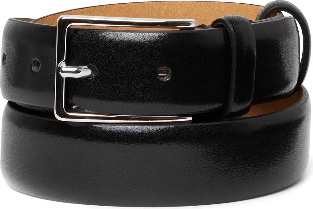 SADDLER Cintura Palm Belt W90 Black - Essenziale in Pelle Nera