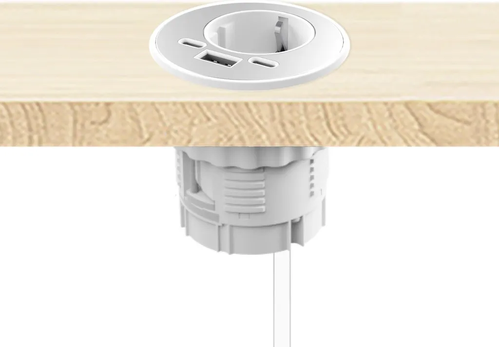 Prise encastrable pour bureau Energon avec ports de charge USB A et C