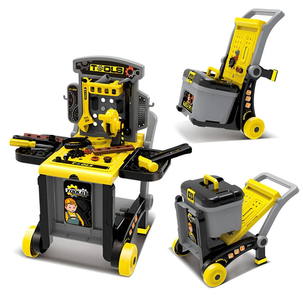 DIY dielňa pre deti 3v1 s náradím, skladacia Obrázok produktu 