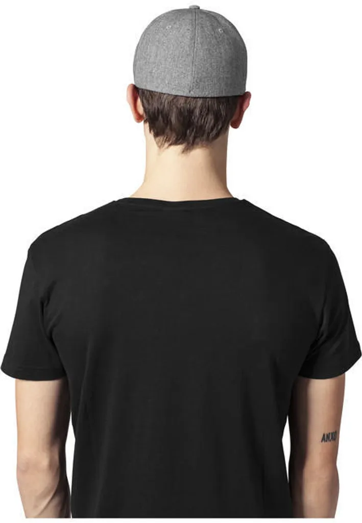Berretto Flexfit 6277PS Heather Grey S/M | Visiera Nera Professionale - 7