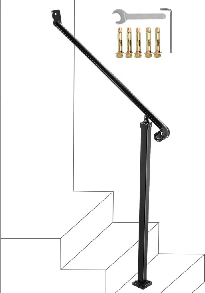 Corrimano per Scale Esterne in Ferro Battuto Nero - Kit 2 Gradini Online