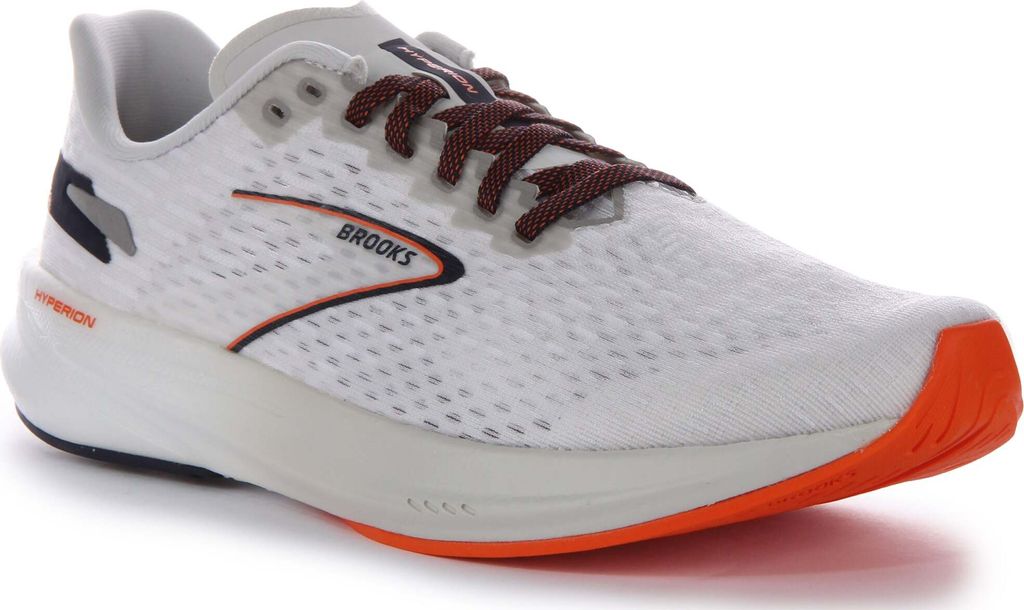 Brooks Hyperion Herren Schnürung Masche Ausbildung Turnschuhe Weiß Schwarz – 8 UK - 42,5 EU - 9 US / Weiß schwarz