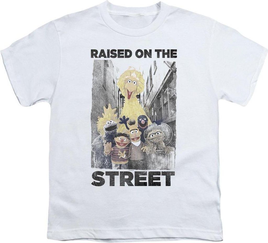 Sesame Street - "Raised On The Streets" T-Shirt für Kinder TV2981 (116) (Weiß)