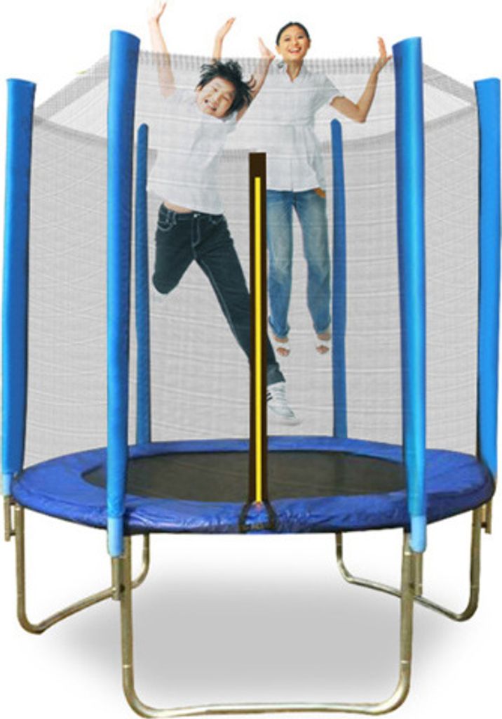Trampolin Gartentrampolin Ø152cm,Komplettset Kindertrampolin Outdoor Trampolin mit Sicherheitsnetz Blau