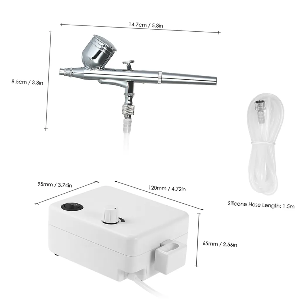 Kit Aérographe Polyvalent - Double Action et Compresseur Ultra Léger - 10