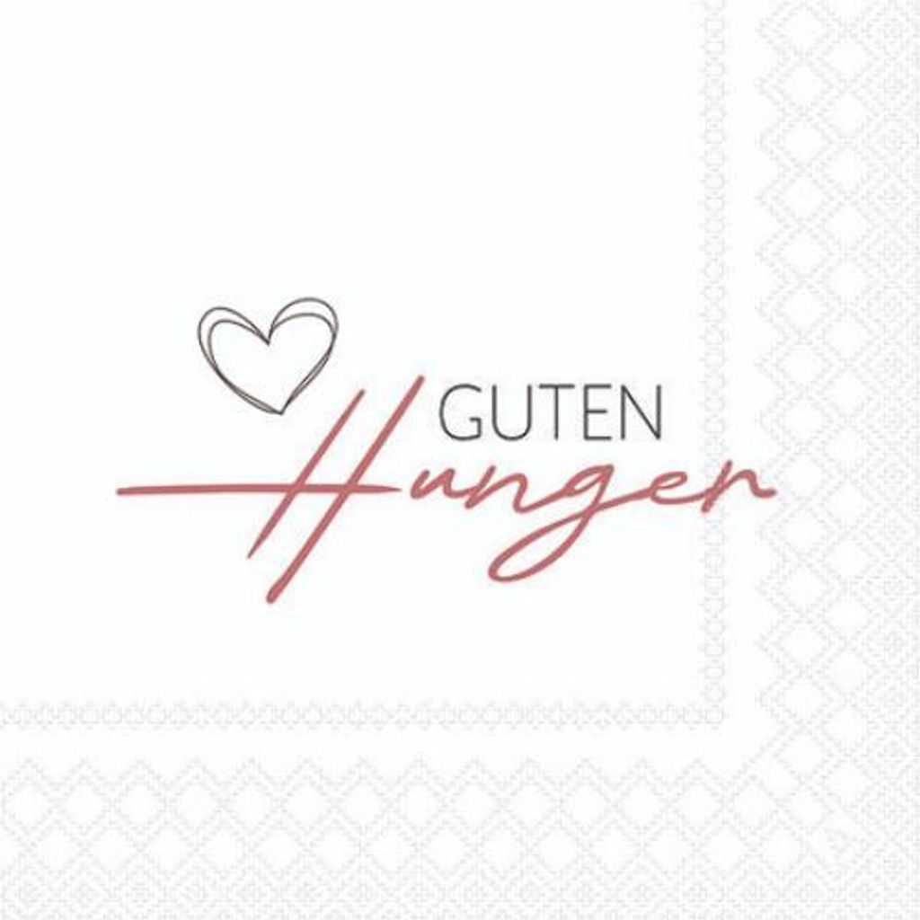 Servietten - 25x25 cm - 20 Stück - Guten Hunger