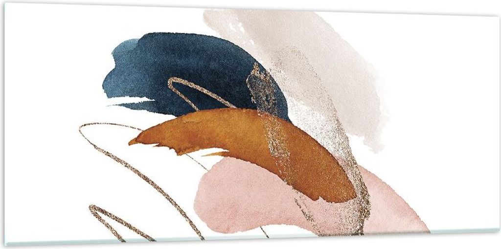 Bilder auf glas - Einteilig - Die Farben Abstraktion Stück - 120x50cm - Glasbilder - Wandbilder - Bilder - Wanddekoration aus Glas - Glas Bilder -...