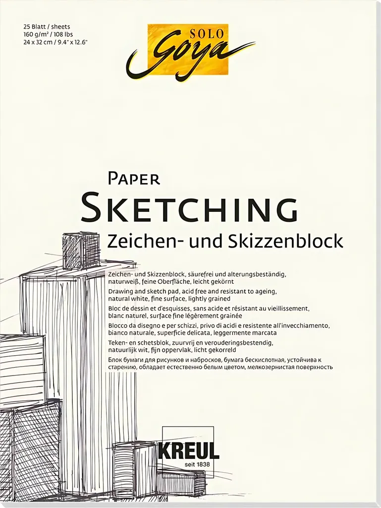 Blocco Disegno KREUL SOLO Goya 24x32 cm 25 Fogli 160g