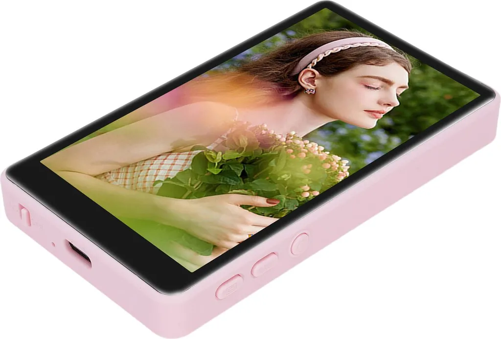Écran vlog smartphone VLOG-01 avec télécommande bluetooth rose
