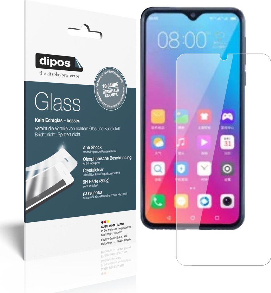 2x Schutzfolie für Gionee Steel 5 - Anti-Shock 9H Folie dipos Glass Kunststoffglas