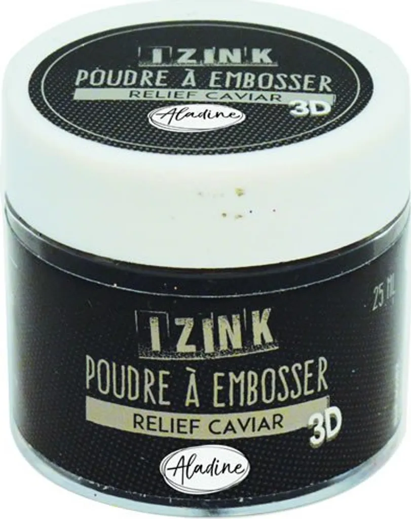 Poudre à embosser thermique noire IZINK 25 ml pour loisirs créatifs