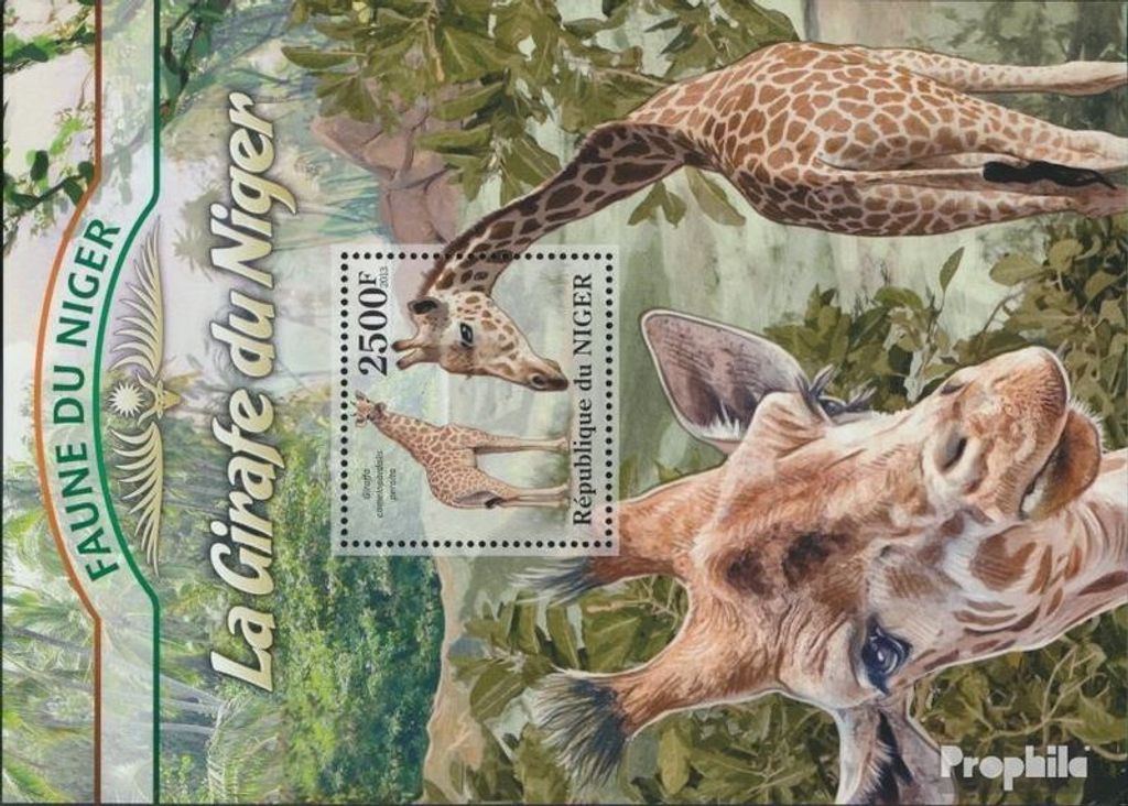 Briefmarken Niger 2013 Mi Block 169 (kompl. Ausg.) postfrisch Giraffen (Giraffa Plancius Peralta)