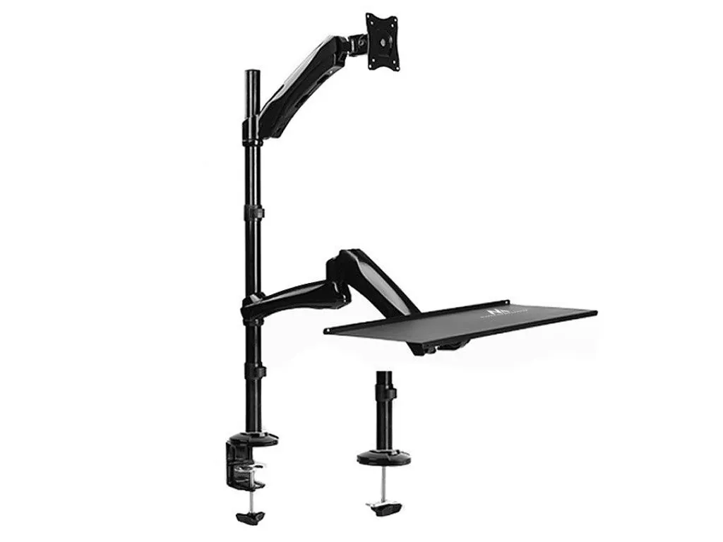 Support Écran LCD avec Pince de Table et Porte-Clavier Ergonomique Pro - 2