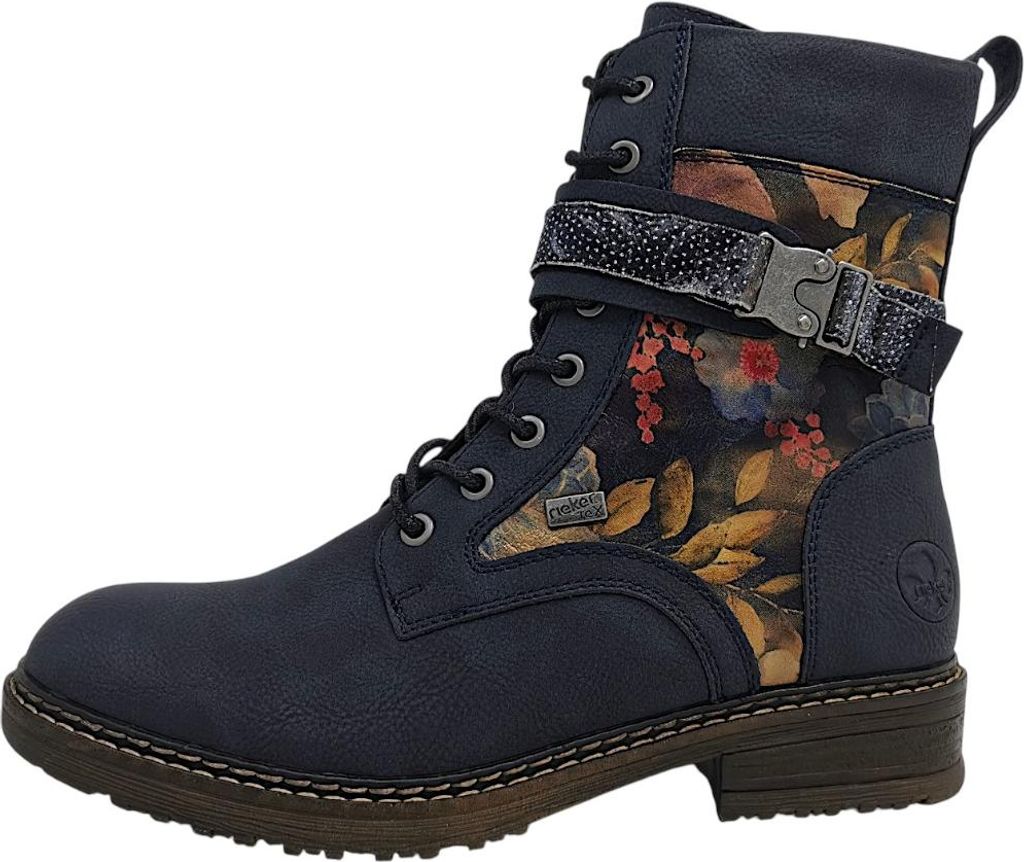 Rieker Damenschuhe Schnürstiefel Schwarz Freizeit, Schuhgröße:37 EU