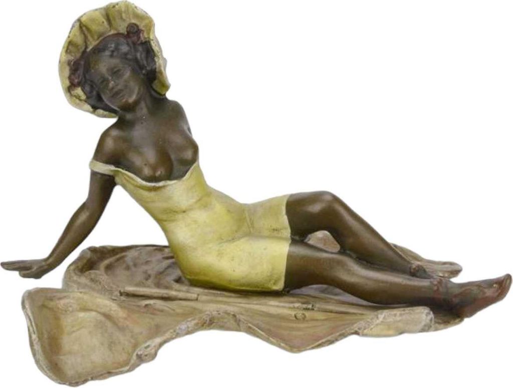 Bronzeskulptur Bronzefigur Erotik Akt Nackte Frau Entkleidet Sich