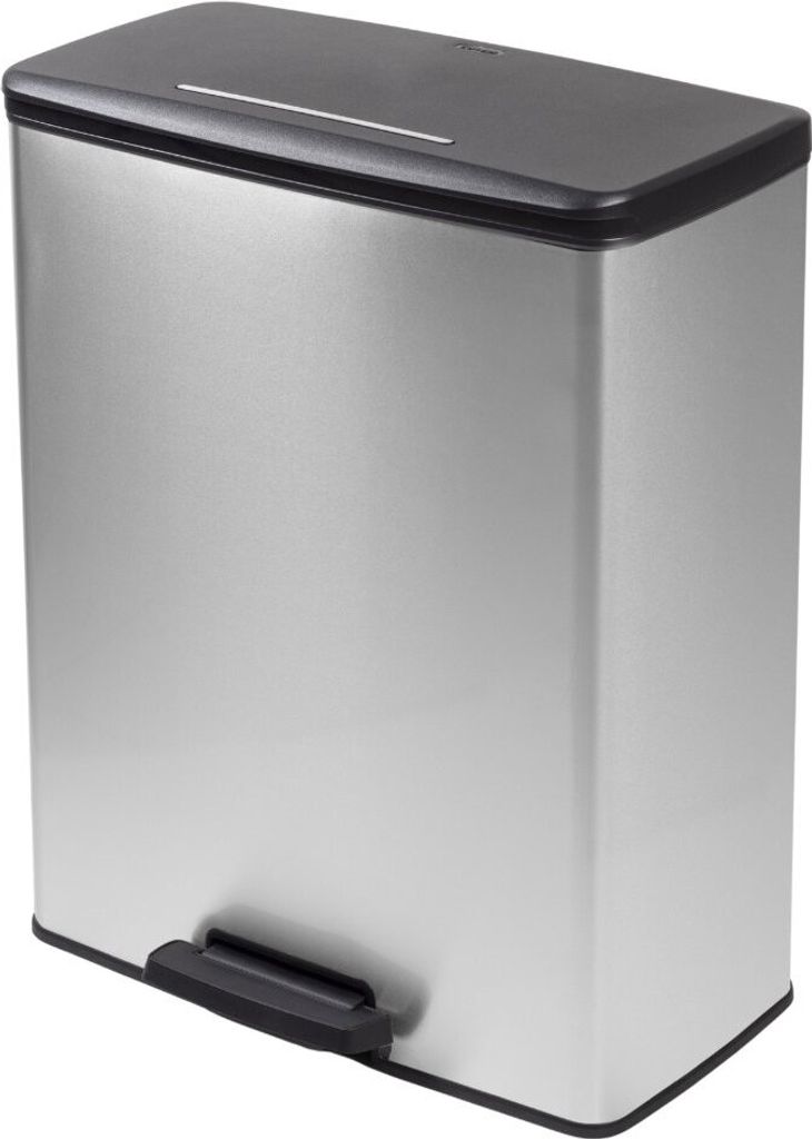 Curver Tretmülleimer Deco Rechteckig 65L Silbern Produktbild 8