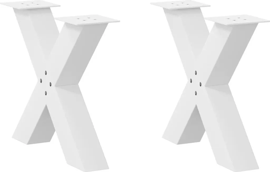 Gambe Tavolino Bianco 60x42 Acciaio X-Design - Crea il tuo Angolo Relax