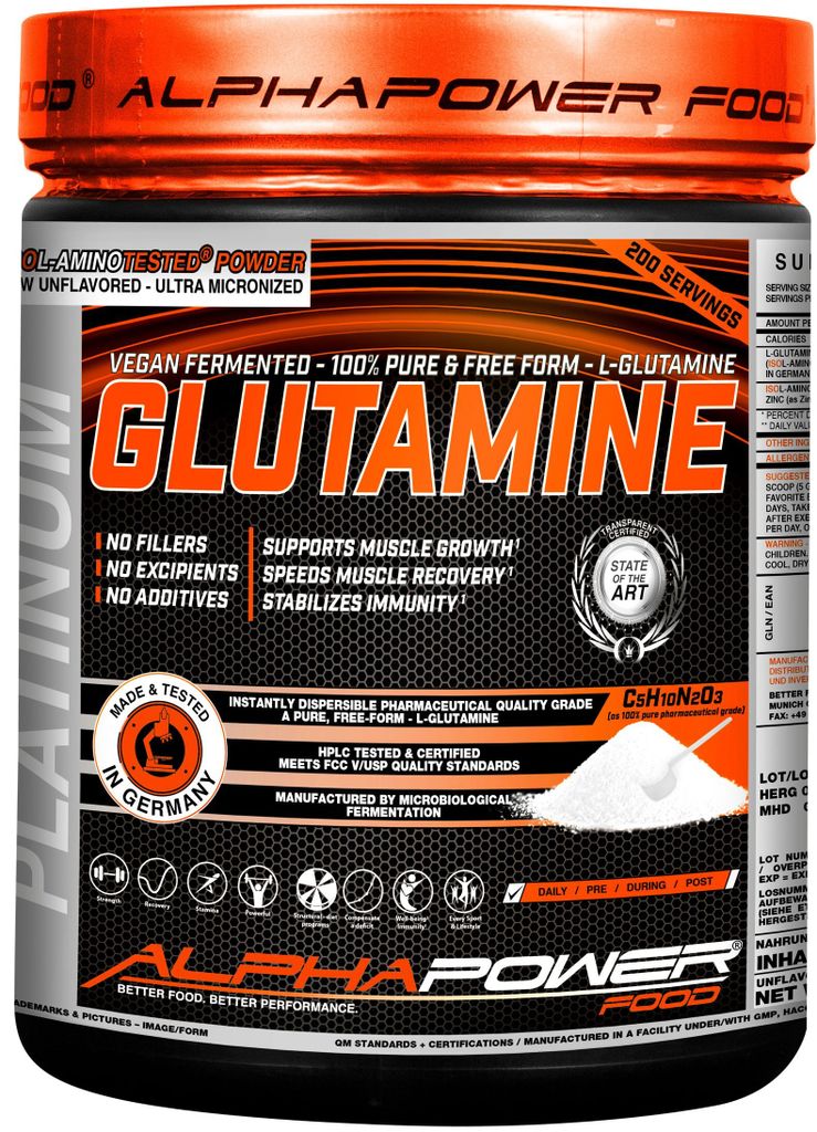 L-Glutamin Pulver BCAA GLUTAMINE 1kg Dose