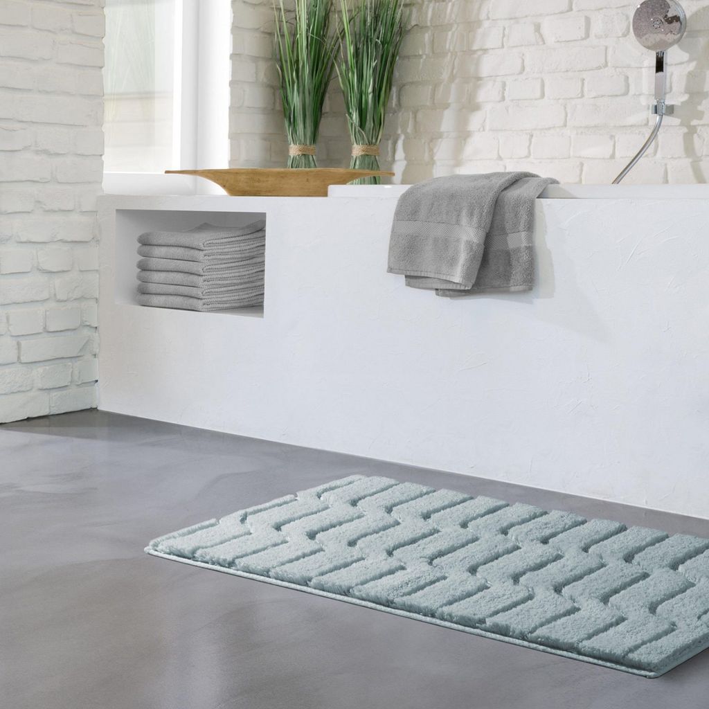 Grund Badteppich VOGUE - 100% Baumwolle, Farbe:Salbei, Größe:60x100 cm