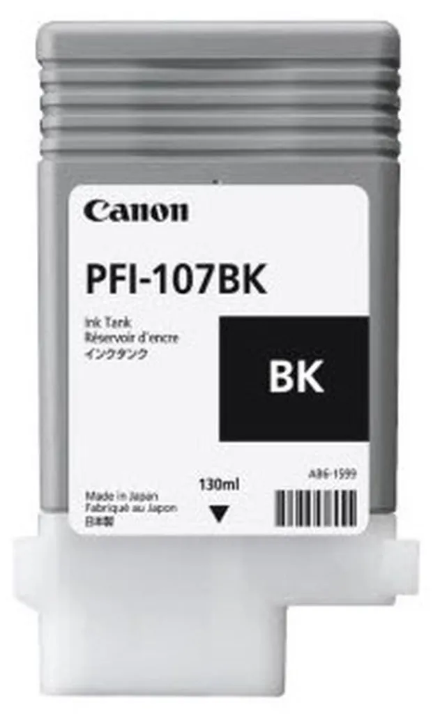 Cartouche Canon PFI-107Bk Noir pour Plans CAO et Posters Techniques