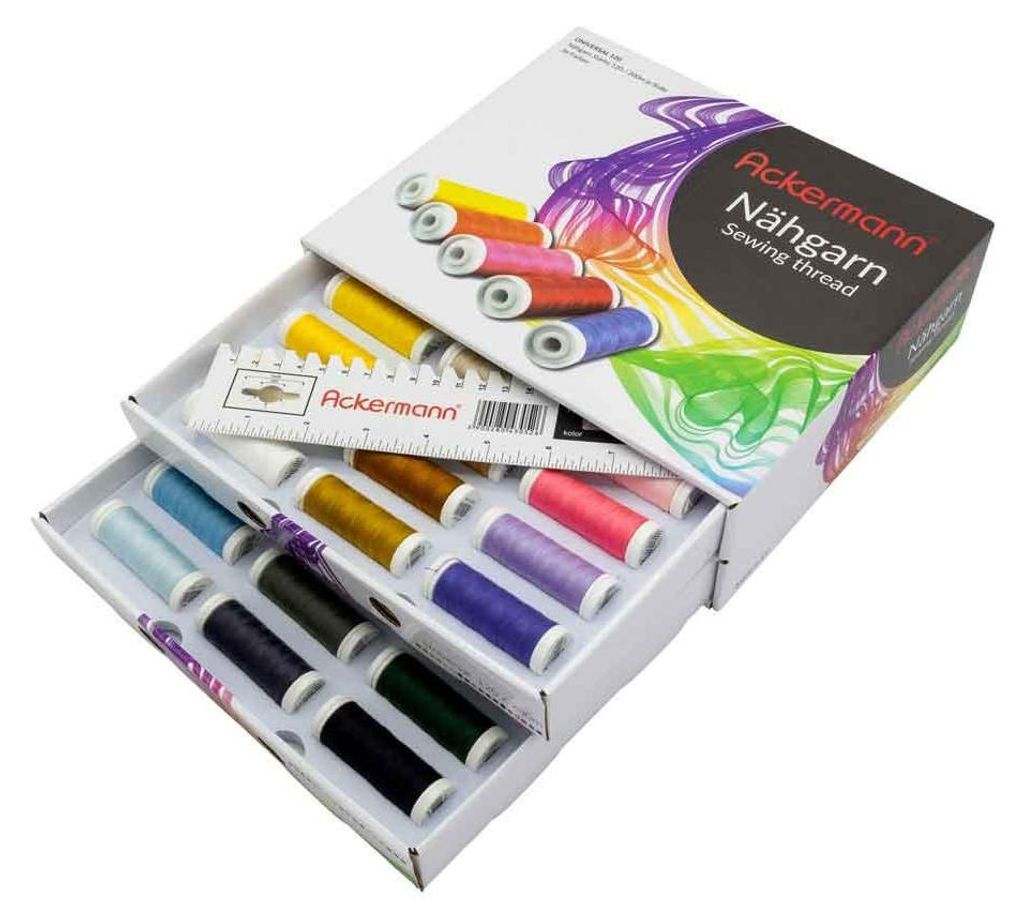 Ackermann 10414 Ackermann Nähgarn-Set matt 36 verschiedene Zdjęcie produktu 