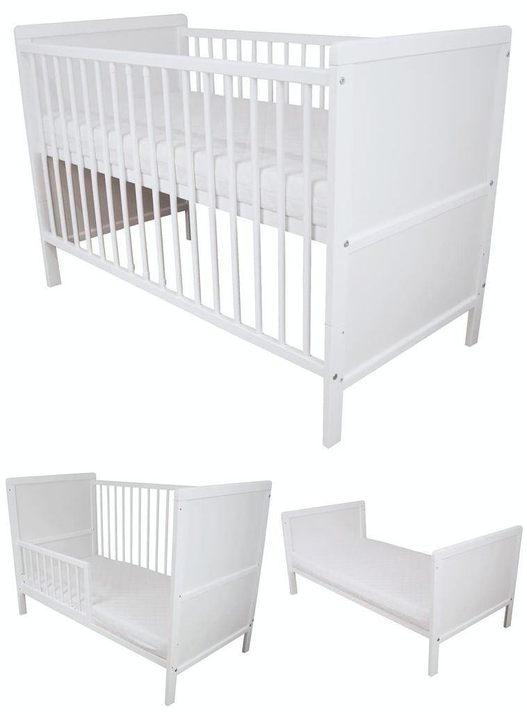 Łóżeczko tapczanik 3w1 Kacperek 120x60 cm kolor biały + materac – zdjęcie produktu 1