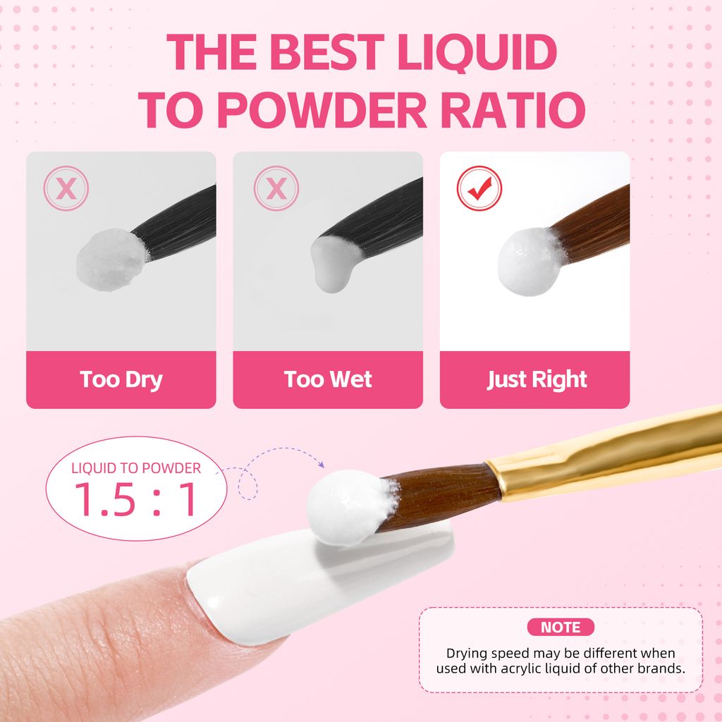 Acryl-Nagel-Set mit UV-Licht Acryl-Pulver und flüssiges Produktbild 2
