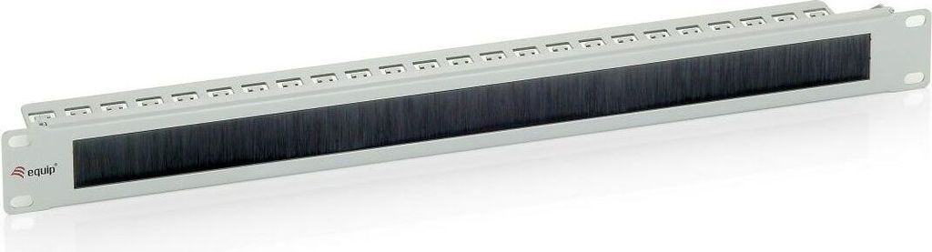 Equip Rack-Bürstenleiste - Hellgrau, RAL 7035 - 1U - 48.3 cm (19")