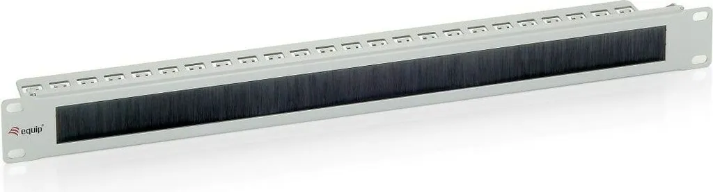 Equip 19 Pouces Balai de Gestion de Câbles 1U RAL7035 Gris Clair
