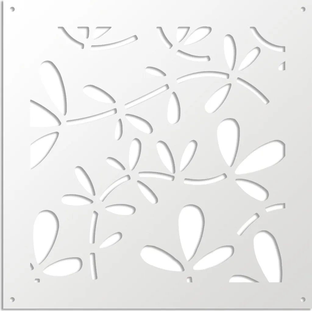 Pannello PVC Traforato FLOREUS Bianco 73x73cm - Divisorio e Frangisole