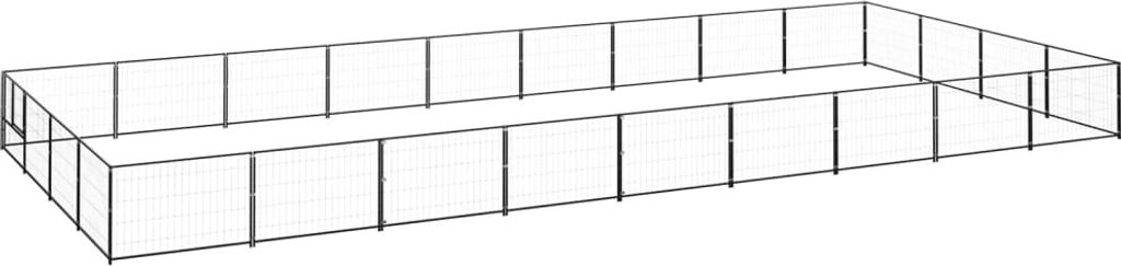 Hundezwinger Schwarz 36 m² Stahl