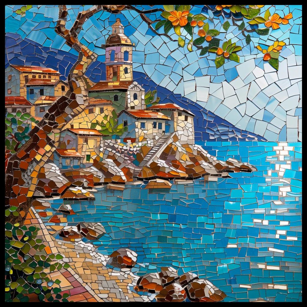 Poster 60x60cm Mosaik Puzzle