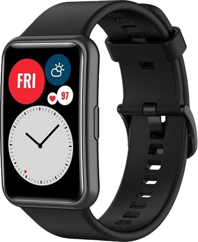 imoshion Siliconen bandje voor de Huawei Watch Fit - Zwart Productafbeelding 