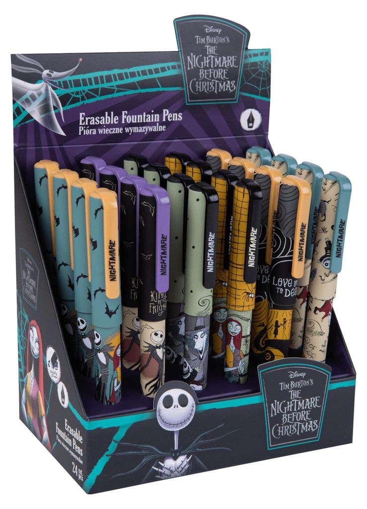 Display Pióro wieczne wymazywalne 24 szt. Disney Burton's Nightmare