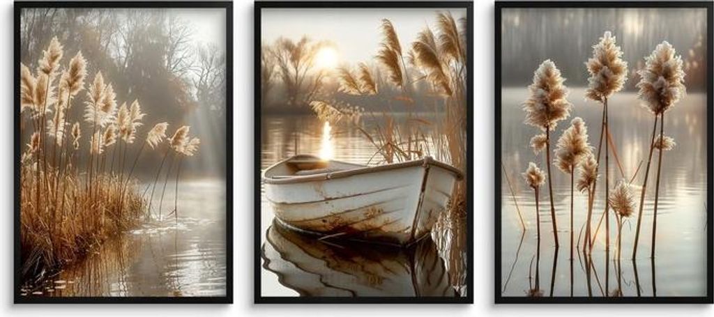 Poster 30x40 fürs Wohnzimmer Bilder im schwarzen Rahmen für Produktbild 