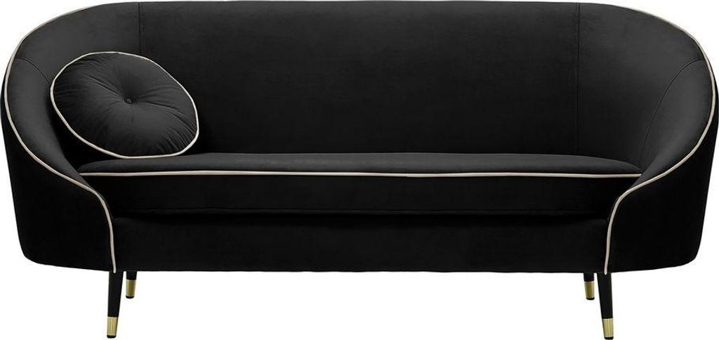 2,5-Sitzer Sofa Kooper-Velluto 20-Contrast piping-brass