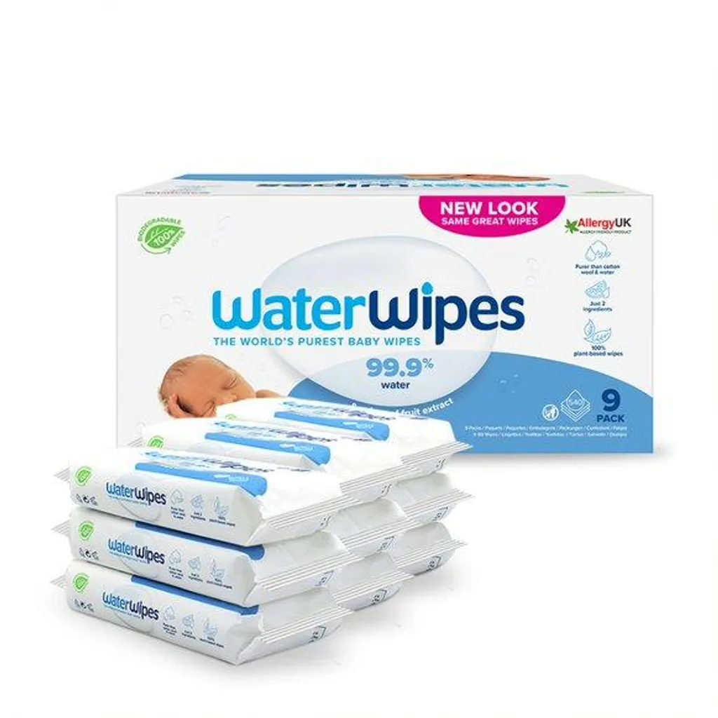 Chiffons d'eau BIO anti-irritation lingettes dégradables 9x60 unités