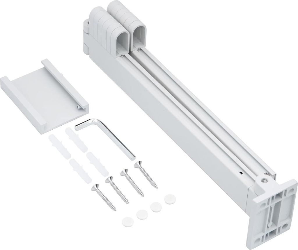 Klappbarer Wäscheständer - platzsparend - geeignet für Balkon und Badezimmer - 1 Stück - weiß - robustes Kunststoff