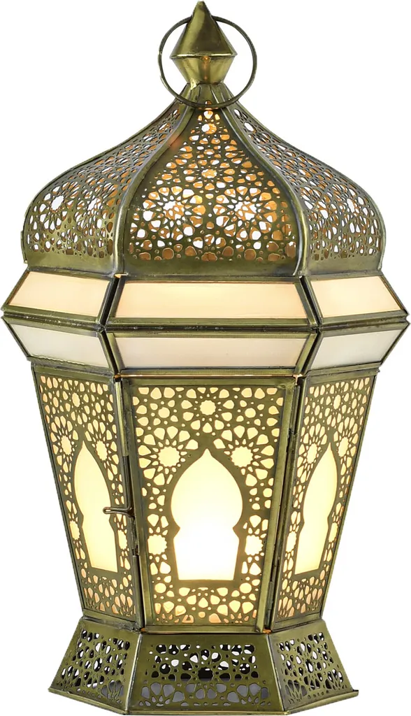 Lanterne d'Ambiance Orientale Blanche pour Salon et Déco de Table