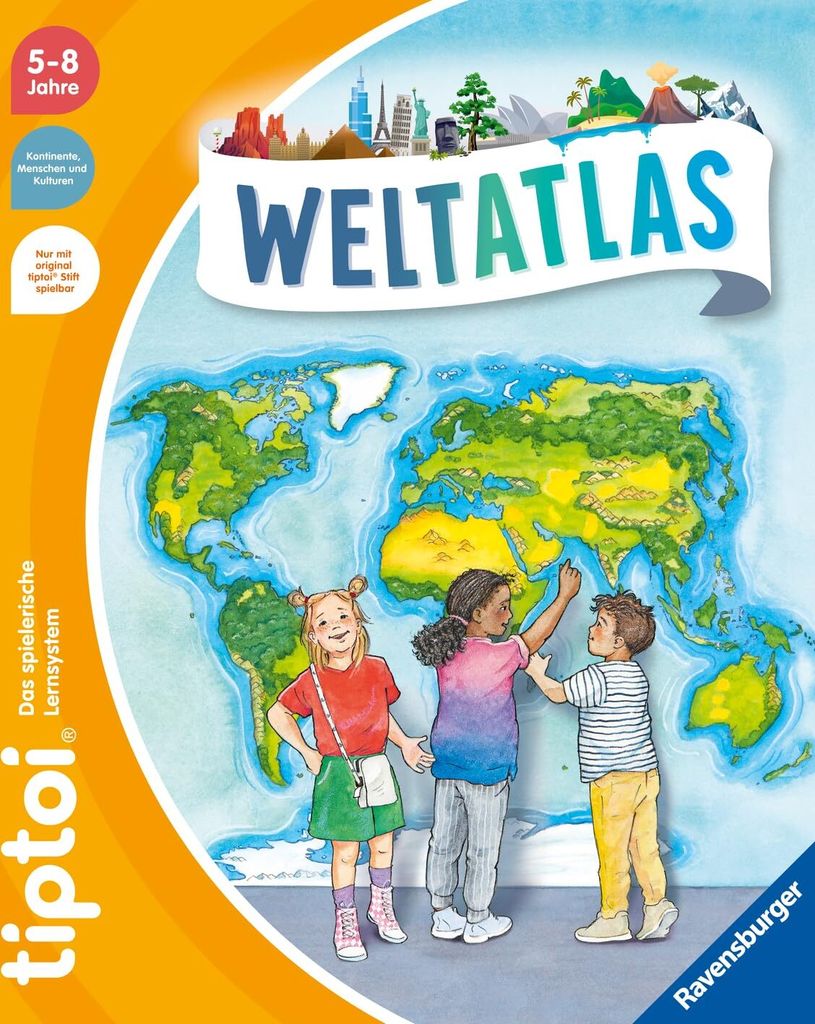 tiptoi Weltatlas, Geographie, Deutsch, Hardcover, 24 Seiten Produktbild 
