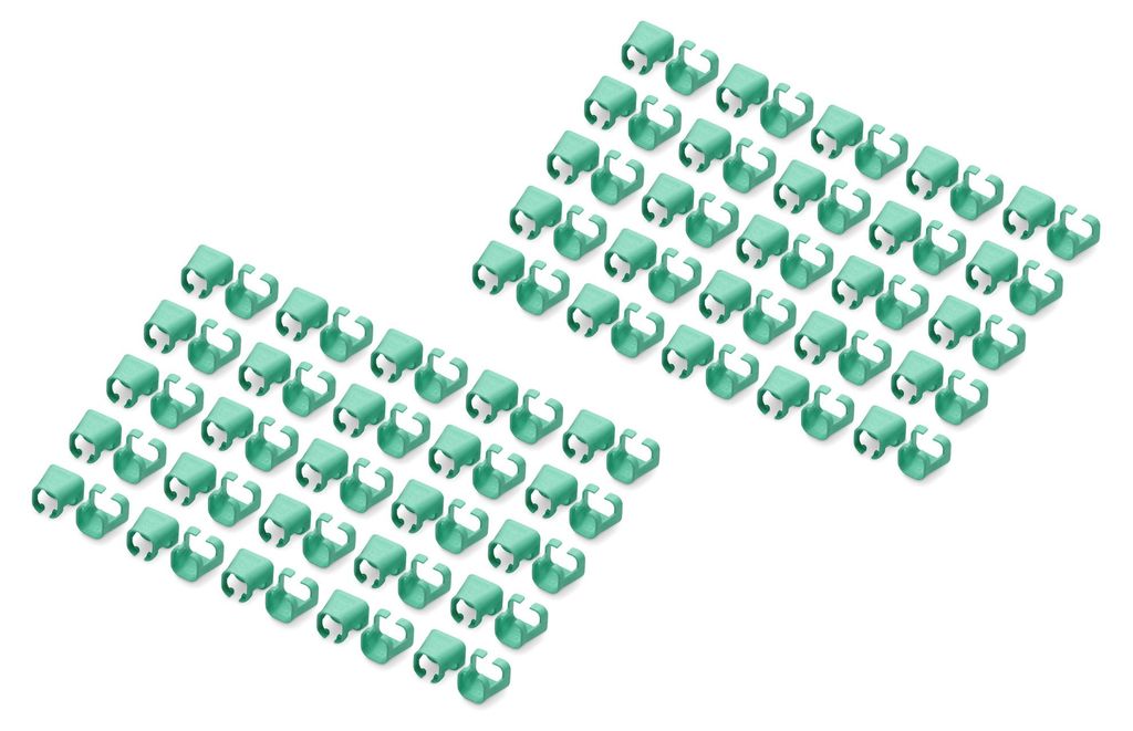 DIGITUS Farbclips für Patchkabel RJ45 100 Stück grün Produktbild 