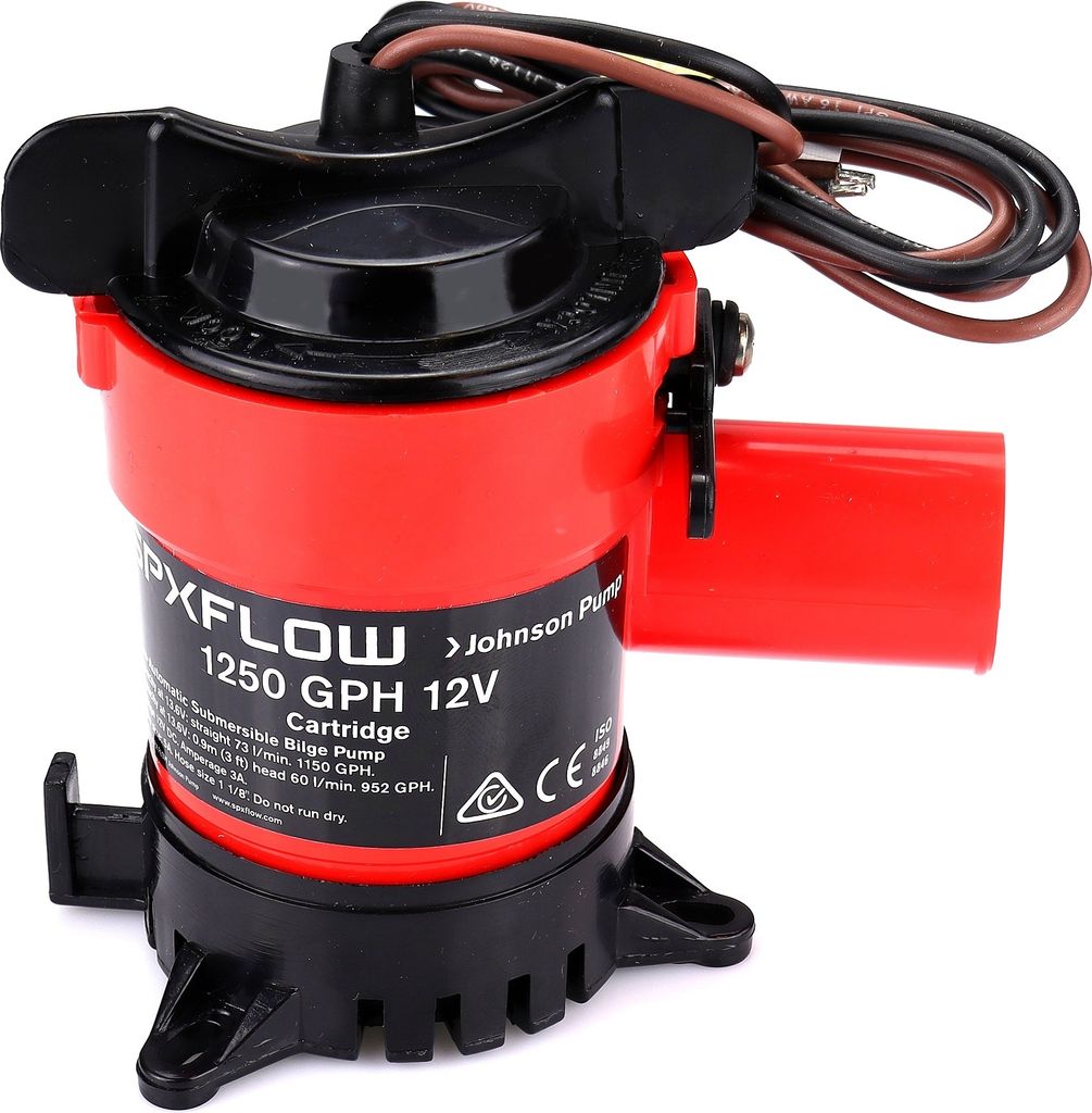 Johnson Pump L-serie Bilgepump 1250 GPH 73l/min 12V & 24V : 24V