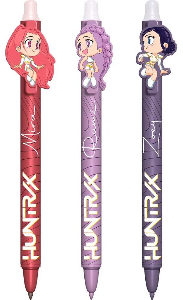Stylos gel KPop Demon Hunters, lot de 3, effaçables Image du produit 