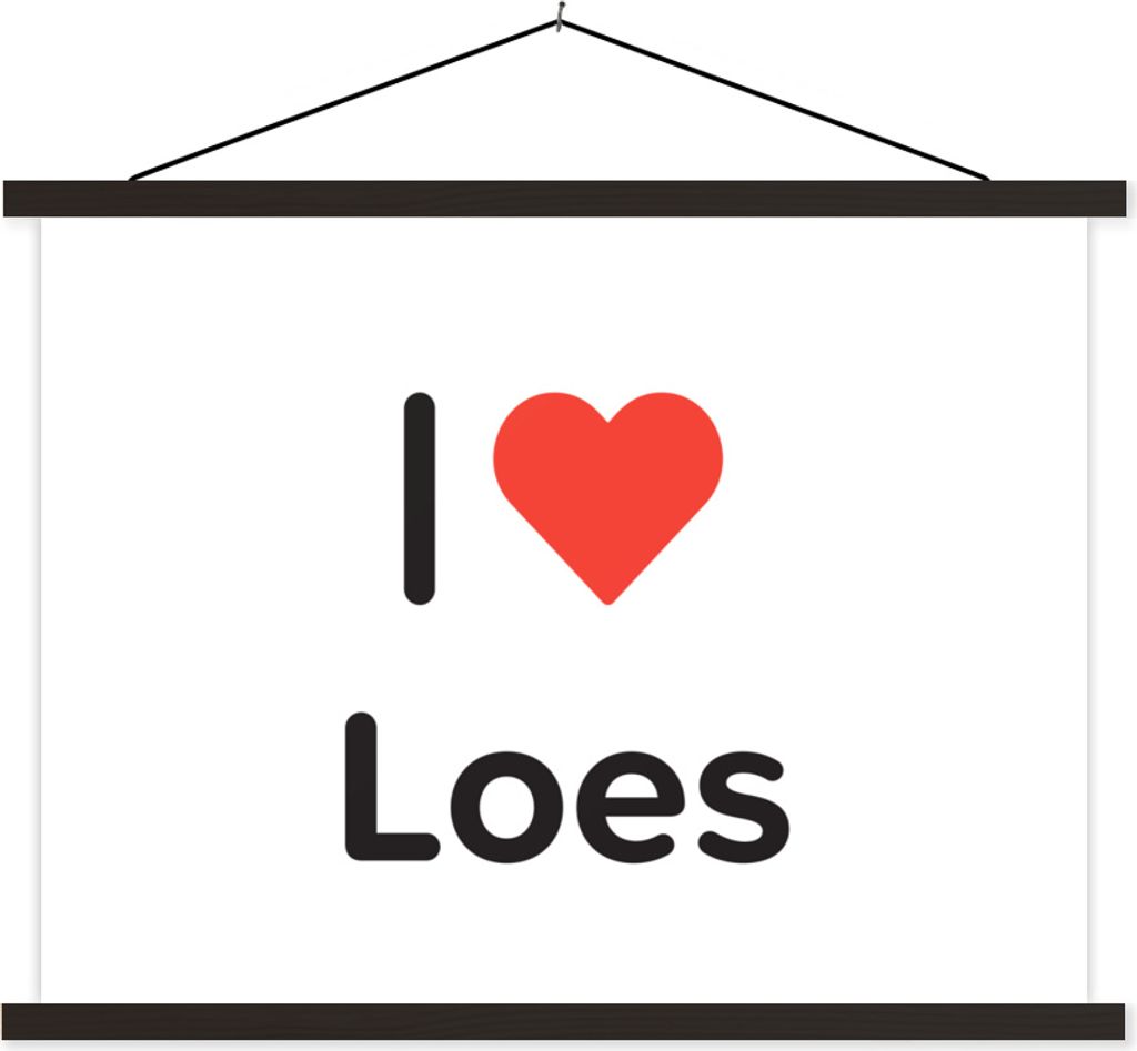 MuchoWow Textilposter Ich liebe - Loes - Mädchen 40x30 cm mit schwarzem Rahmen - Dekorationen