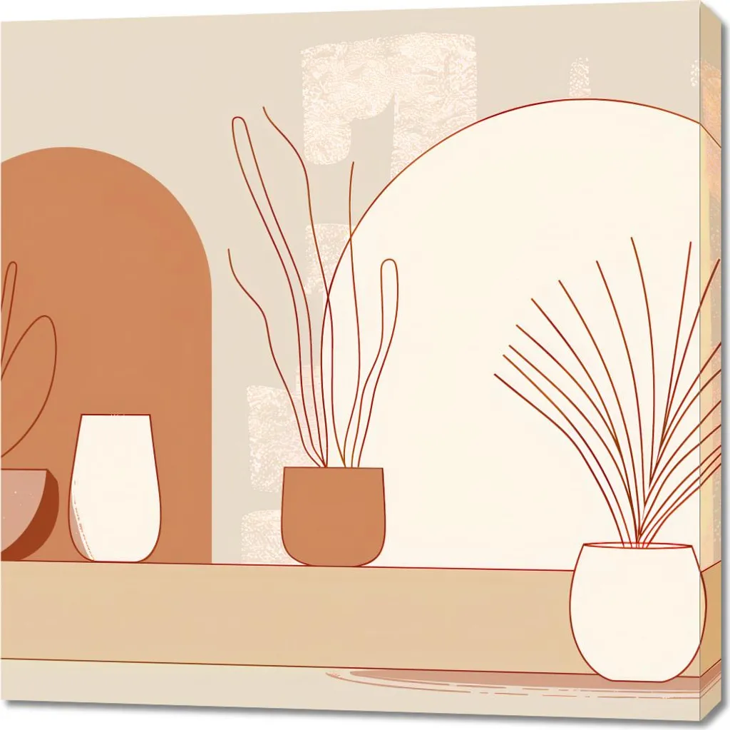 Quadro Natura 90x90 - Veduta Botanica per Benessere in Casa