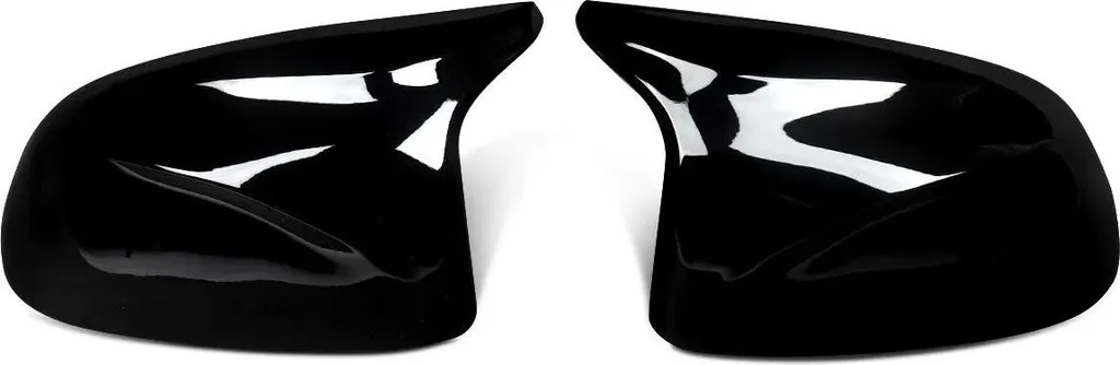 Caches pour rétroviseurs en ABS noir brillant - Paire de coques de sport