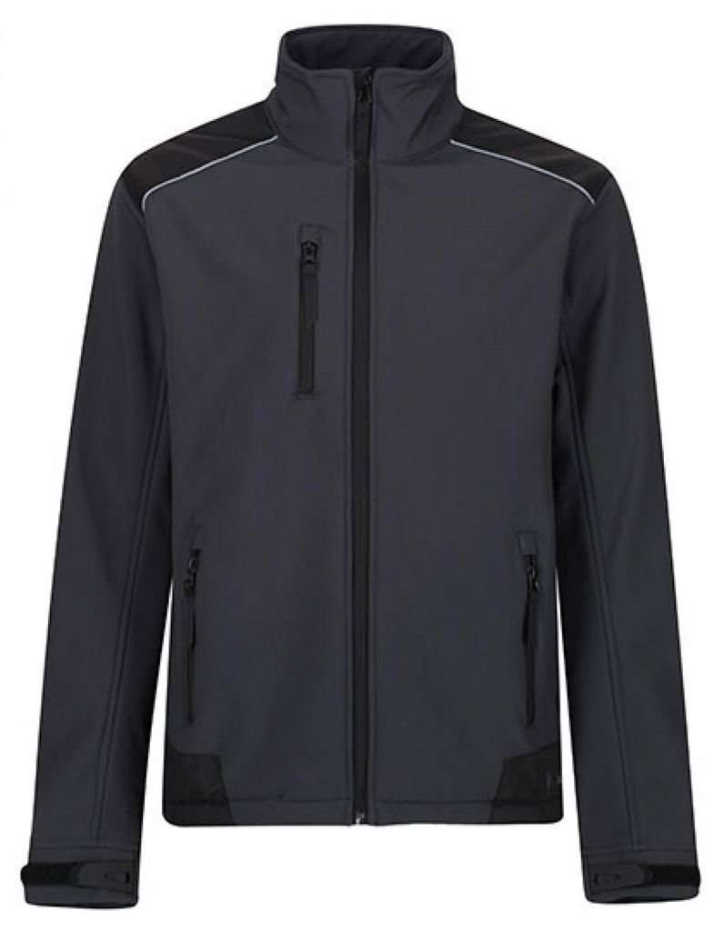 Regatta TRA651 | Sandstorm Workwear Softshell - Farbe: Seal Grey (Solid)/Black - Größe: XL