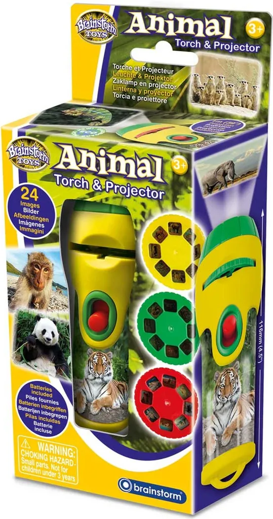 Projecteur de poche éducatif Animaux sauvages pour l'histoire du soir